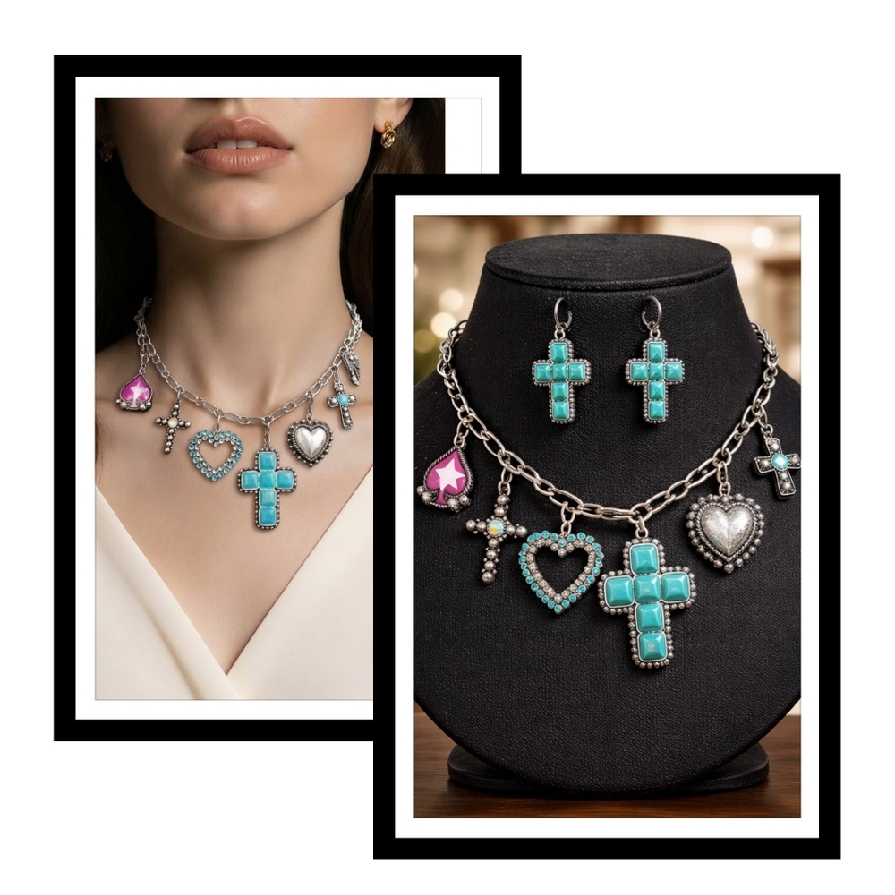 Icon | New Western Charm Necklace And Earring Set
